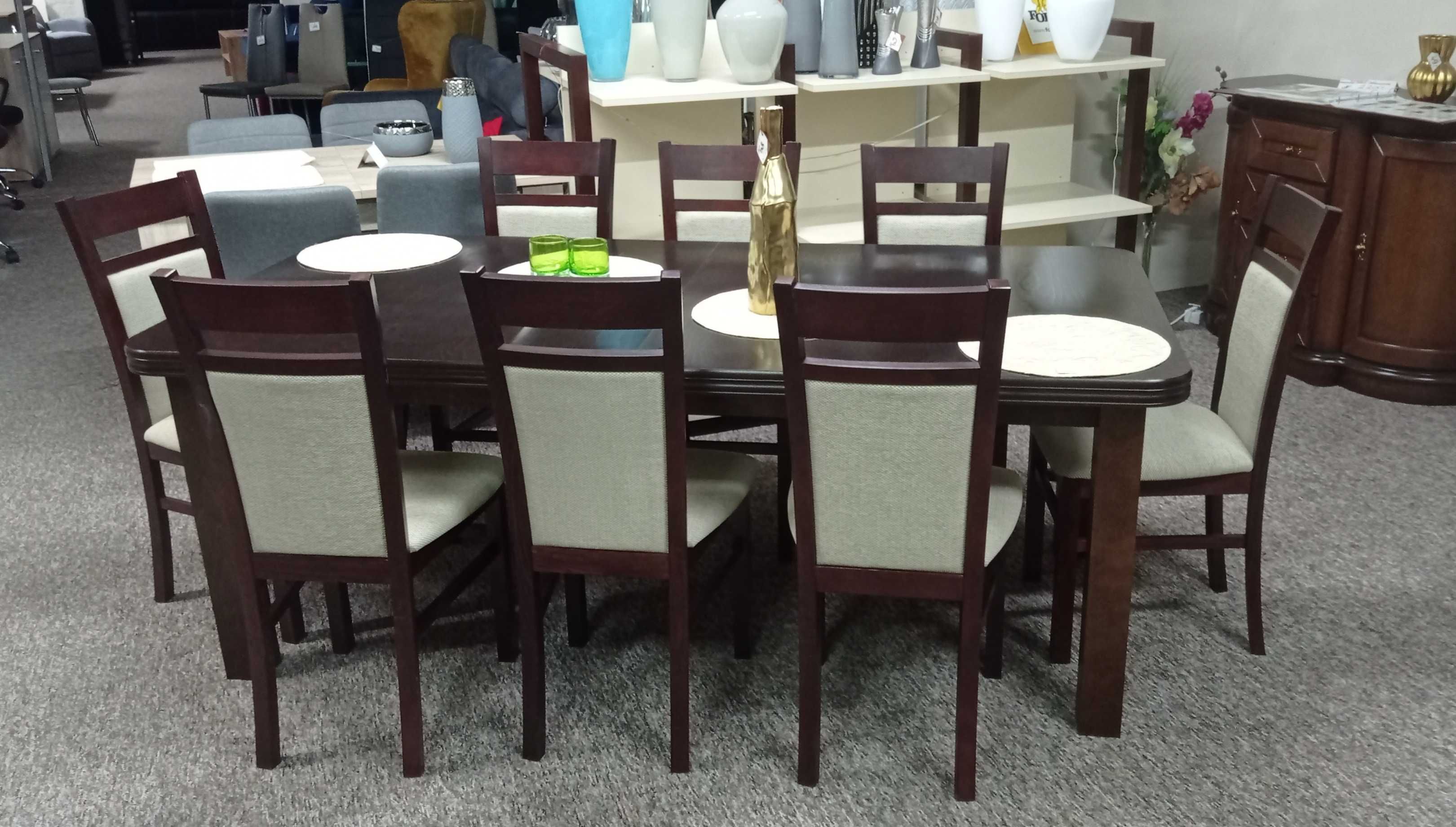 Stół rozkładany + 8 krzeseł              Salon Meblowy MICHAŁ  Węgrów