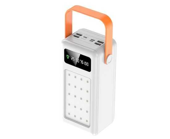 Power Box - корпус повербанку білий, 21шт 18650 з ліхтарем