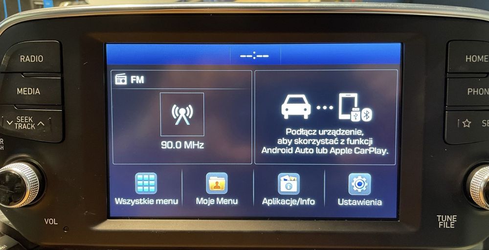 Radio Hyundai Tucson Kona Santafe USA konwersja polski mapy kodowanie