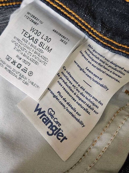 Джинсы темно-синие Wrangler Texas Slim W30/L30