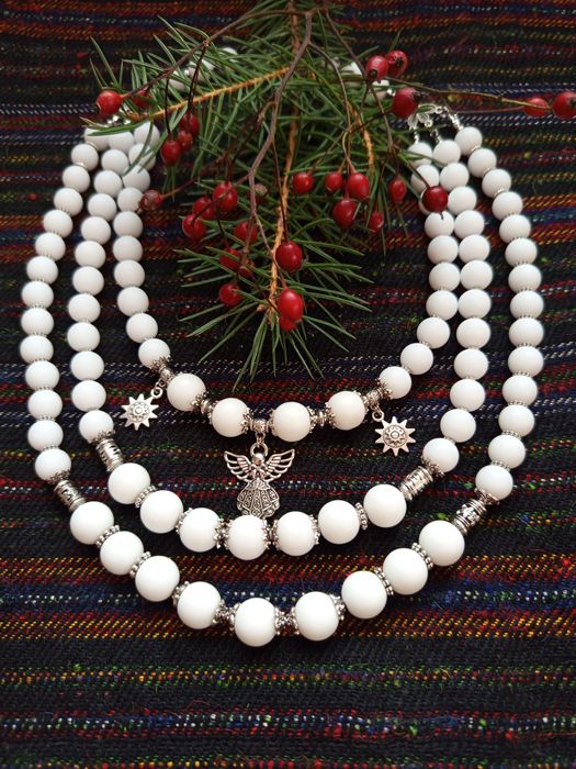 Намисто "Різдвяний Ангел".В подарунок - сережки!