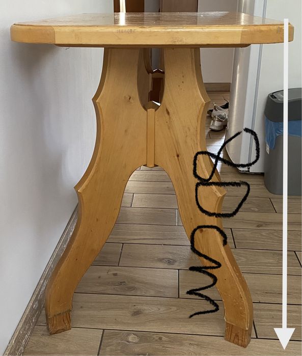 Solidny Stół Sosnowy 100/60/80