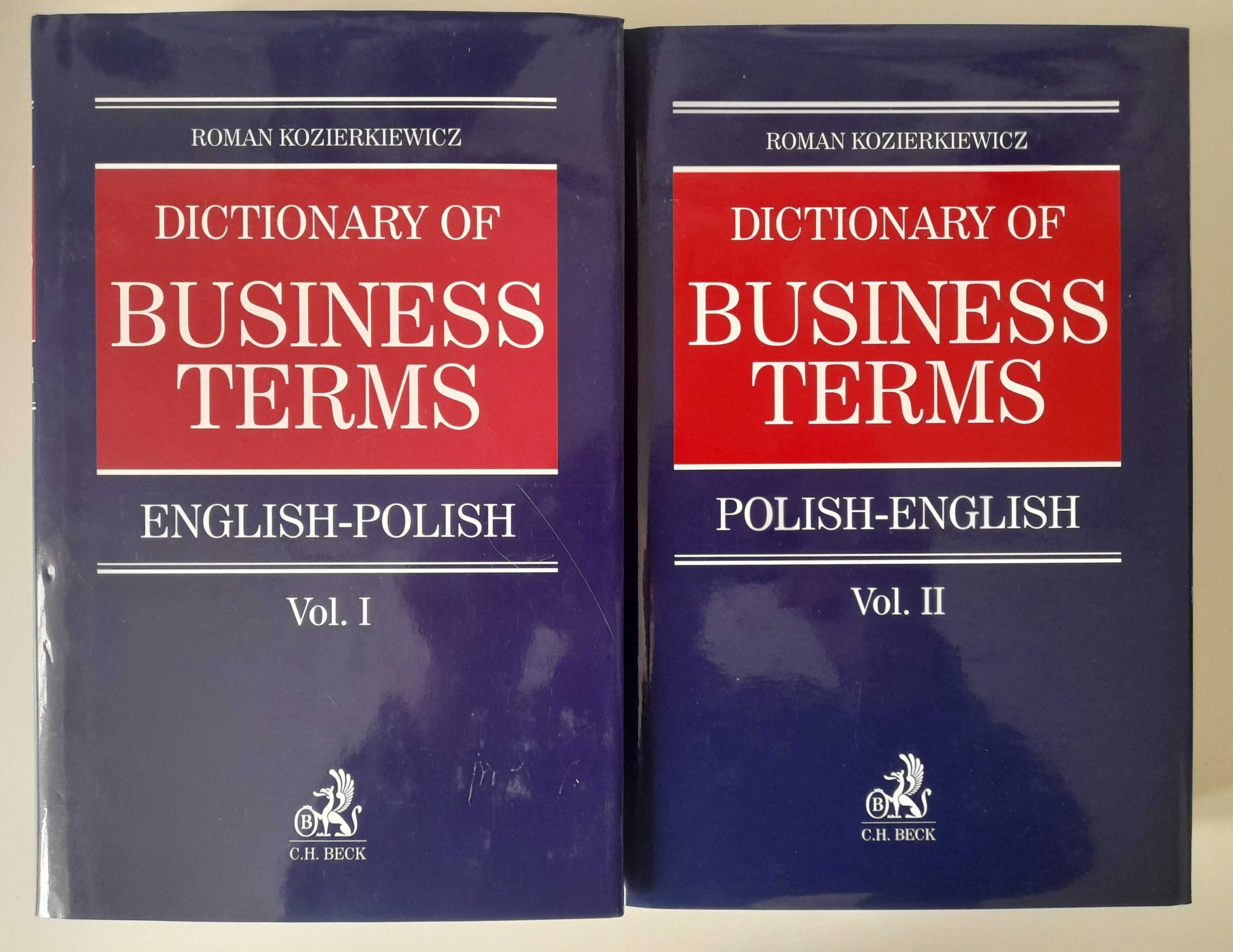 Dictionary of Business Terms English - Polish tomy 1 - 2 Kozierkiewicz