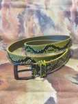 Pasek damski aligator żółty seledynowy 89-104cm