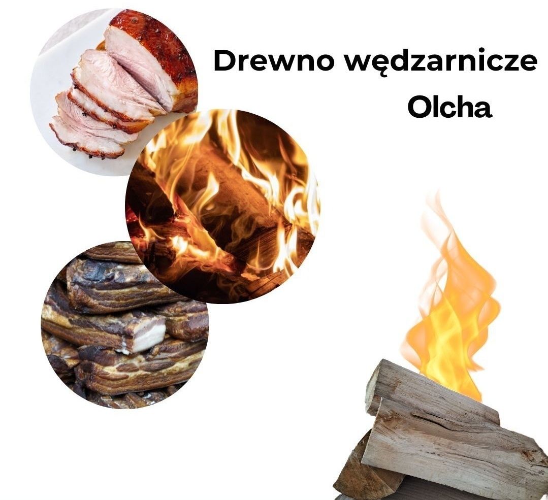 Olcha drewno wędzarnicze do wędzenia sezonowane, duży worek 50 l