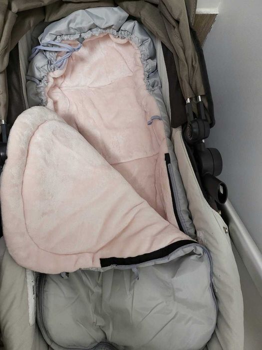 Śpiworek Do Wózka Miękki Ocieplany Z Futerkiem Polar 4w1