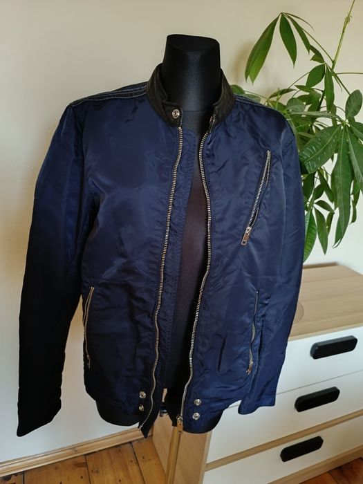 Granatowa kurtka bomberka męska diesel L