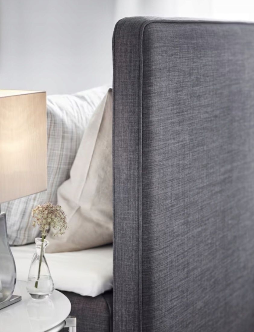 Nowe1/2 ceny łóżko kontynentalne +Materac spręży,  DUNVIK Ikea 140-160