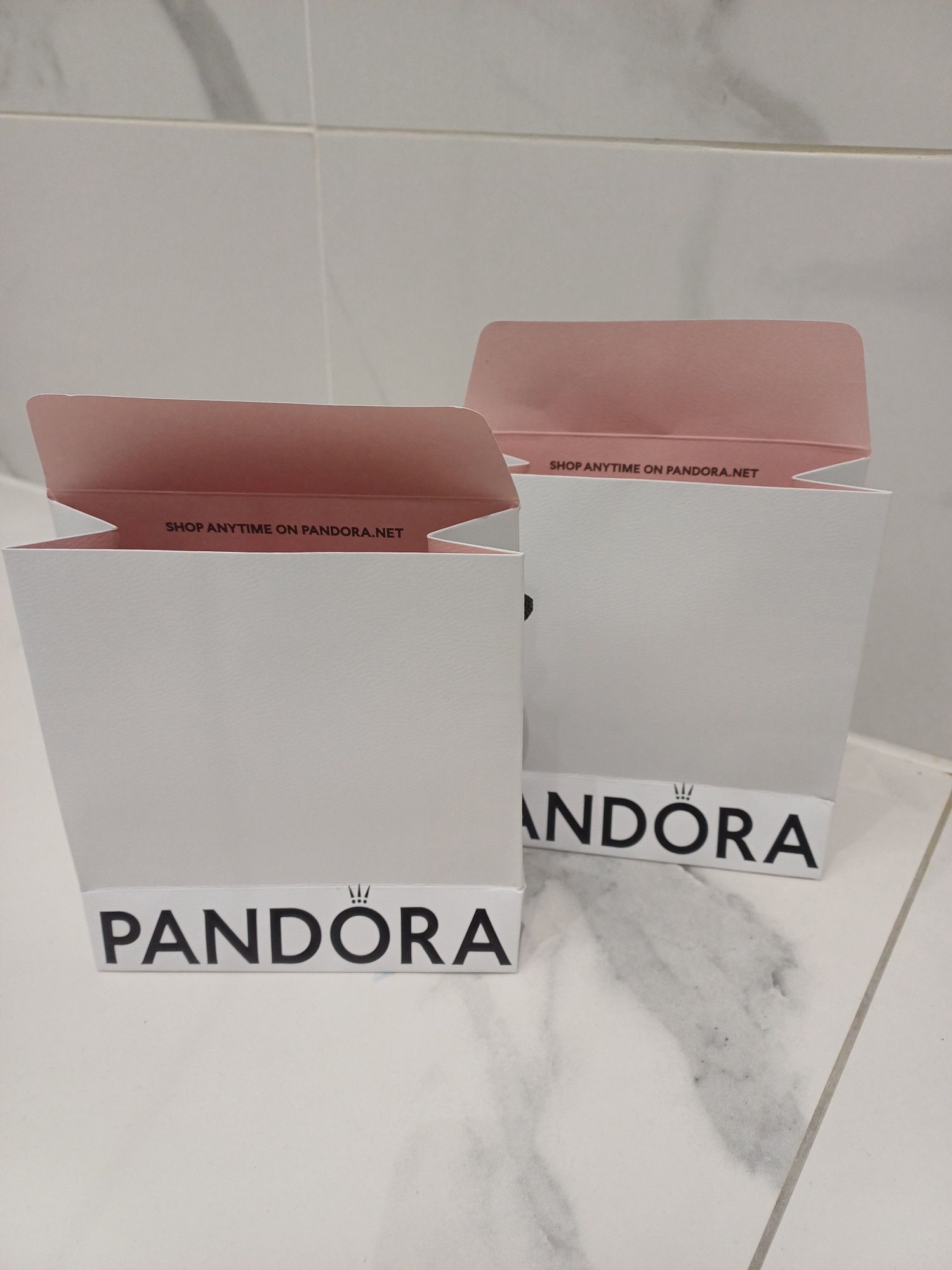 Pandora zestaw 2szt mała papierowa torebka zakupowa prezentowa koperta