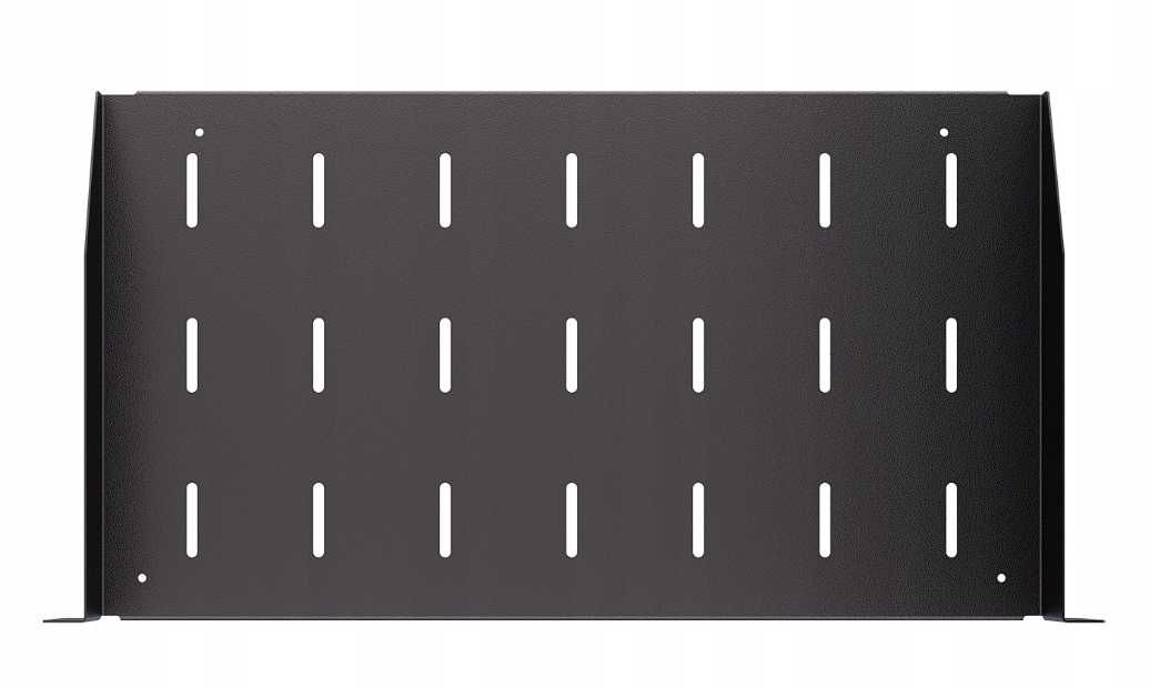 Półka RACK Eco stała czarna 19" 1U 250 mm Perforowana jakość StalFlex