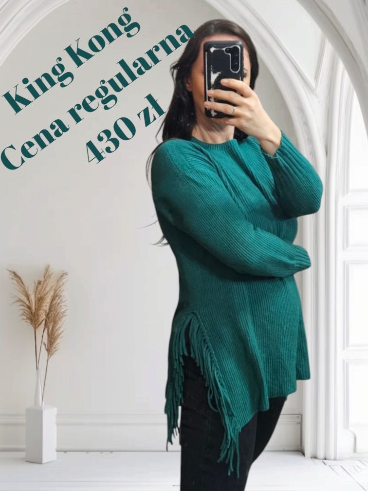 Zielony sweter King Kong Italy