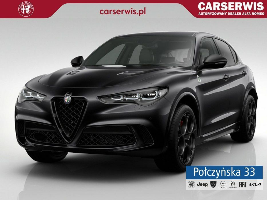Alfa Romeo Stelvio Quadrifoglio 2.9 V6 520 KM AT8 Q4|Vulcano Black| Techno|MY24