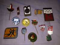 Zestaw 13 odznak sportowych - odznaka, wpinka, olimpiada, igrzyska