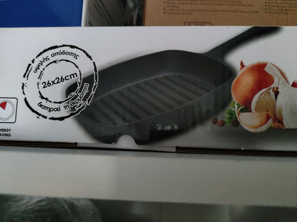 Patelnia żeliwna grillowa