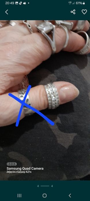 Srebrne pierścionki vintage