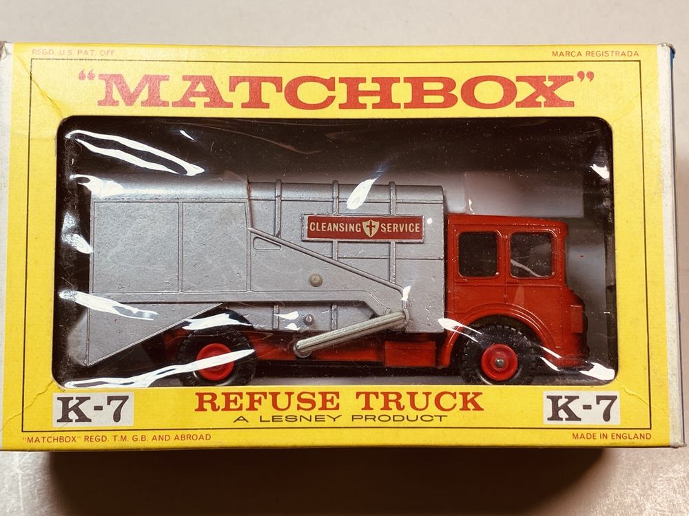 1967 K-7 Refuse Truck 1:66 Matchbox Lesney Śmieciarka