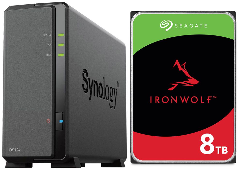 Serwer Nas Synology Diskstation Ds124 8Tb Seagate Ironwolf Pro