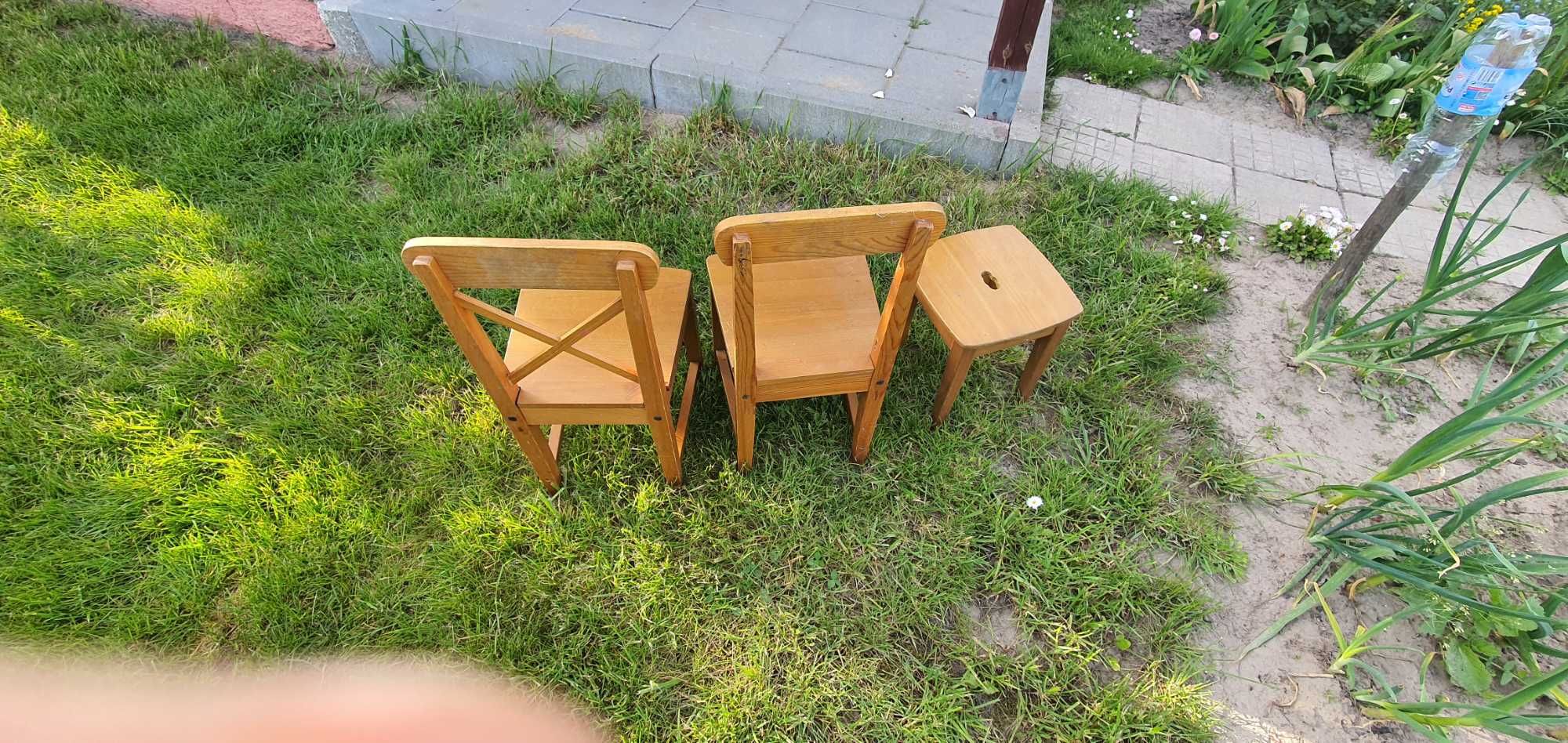 Krzesełka dziecięce ikea drewniane taboret