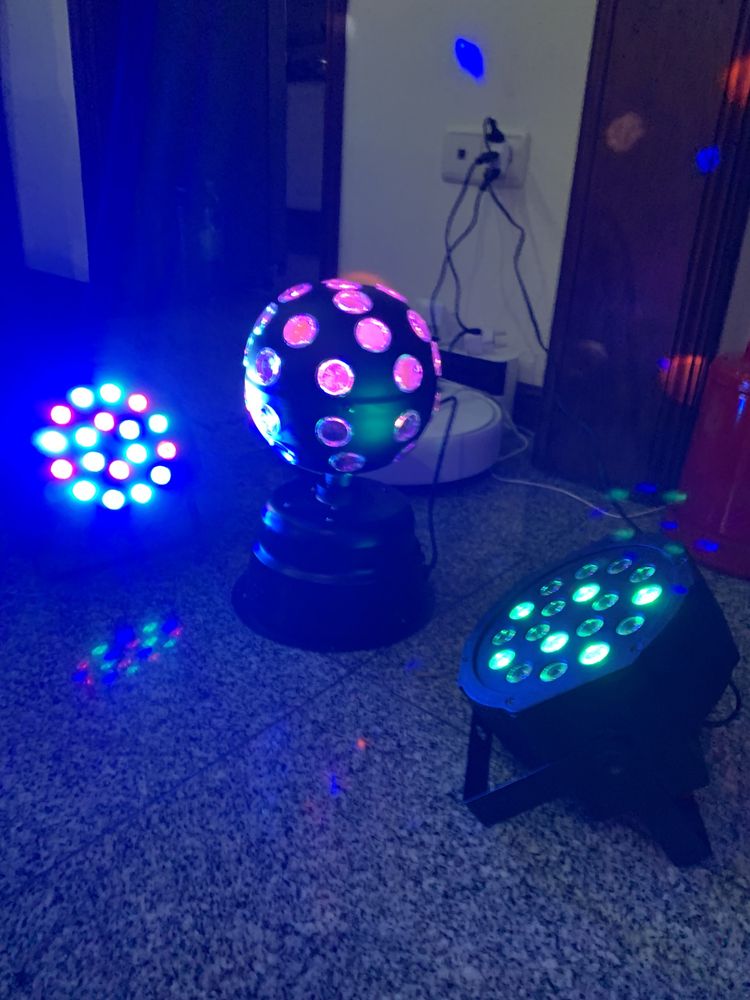 Conjunto de luzes para festa