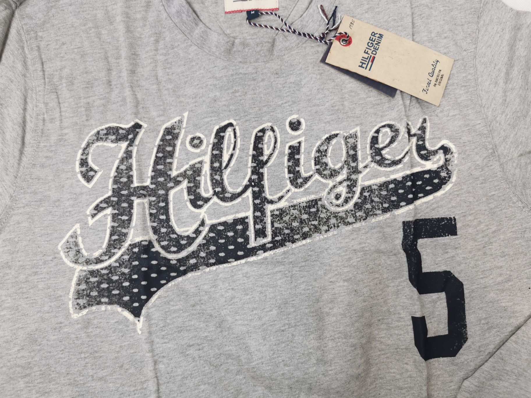 Nowa oryginalna bluzka z długim rękawem Tommy Hilfiger M