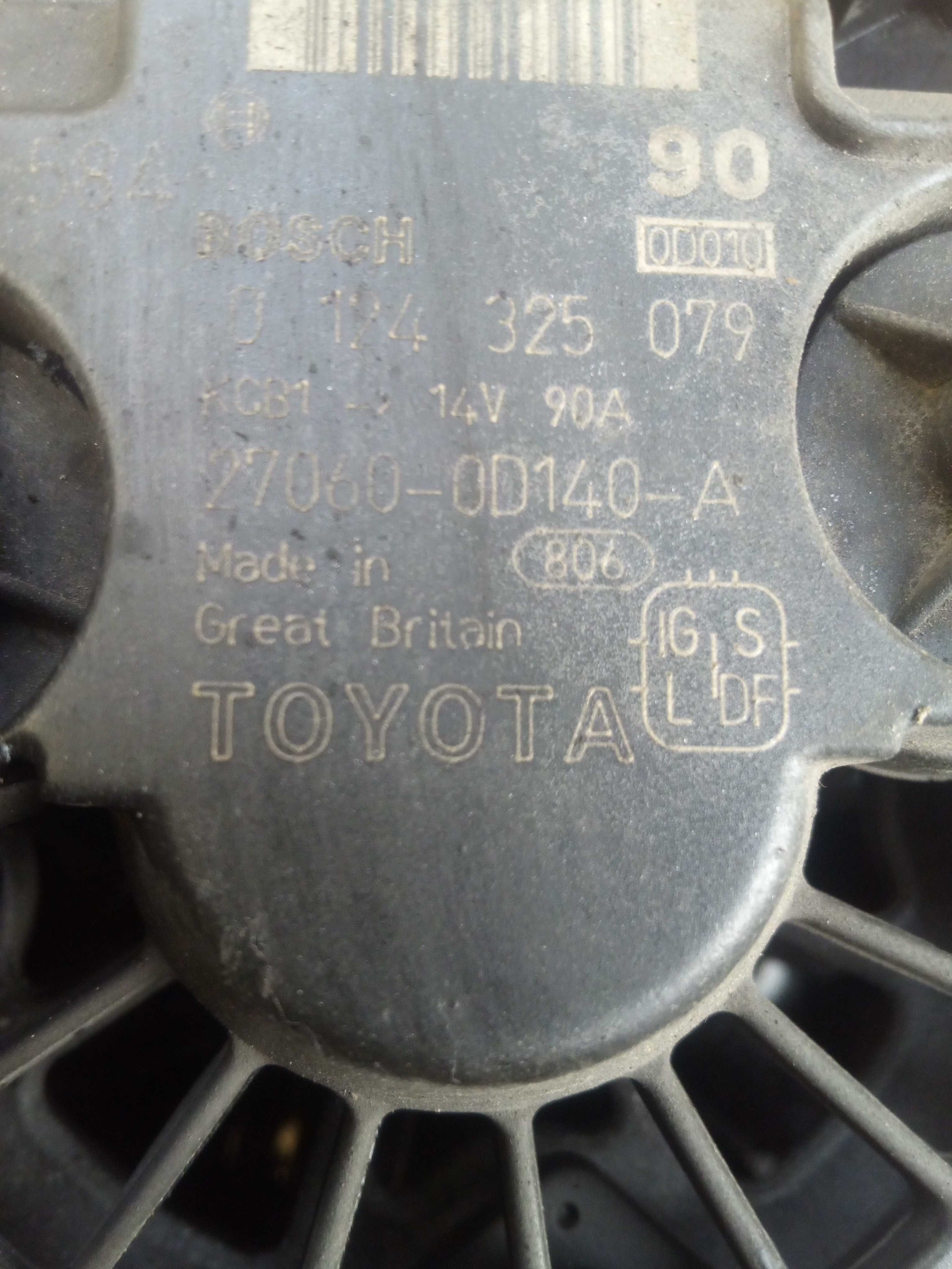 Toyota avensis t25 03-08 alternator 1,8 vvti 129km