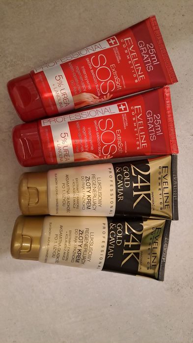 4 szt. Nowe kremy do rąk Eveline - skóra sucha - cena za całość