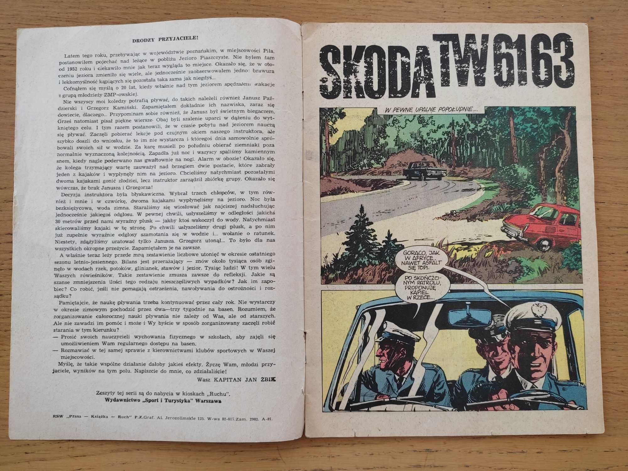 Komiks Kapitan Żbik Skoda TW6163 wyd pierwsze kolekcjonerskie