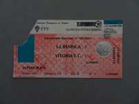 Bilhete de futebol Benfica Vitória FC Campeonato Nacional 1ª divisão
