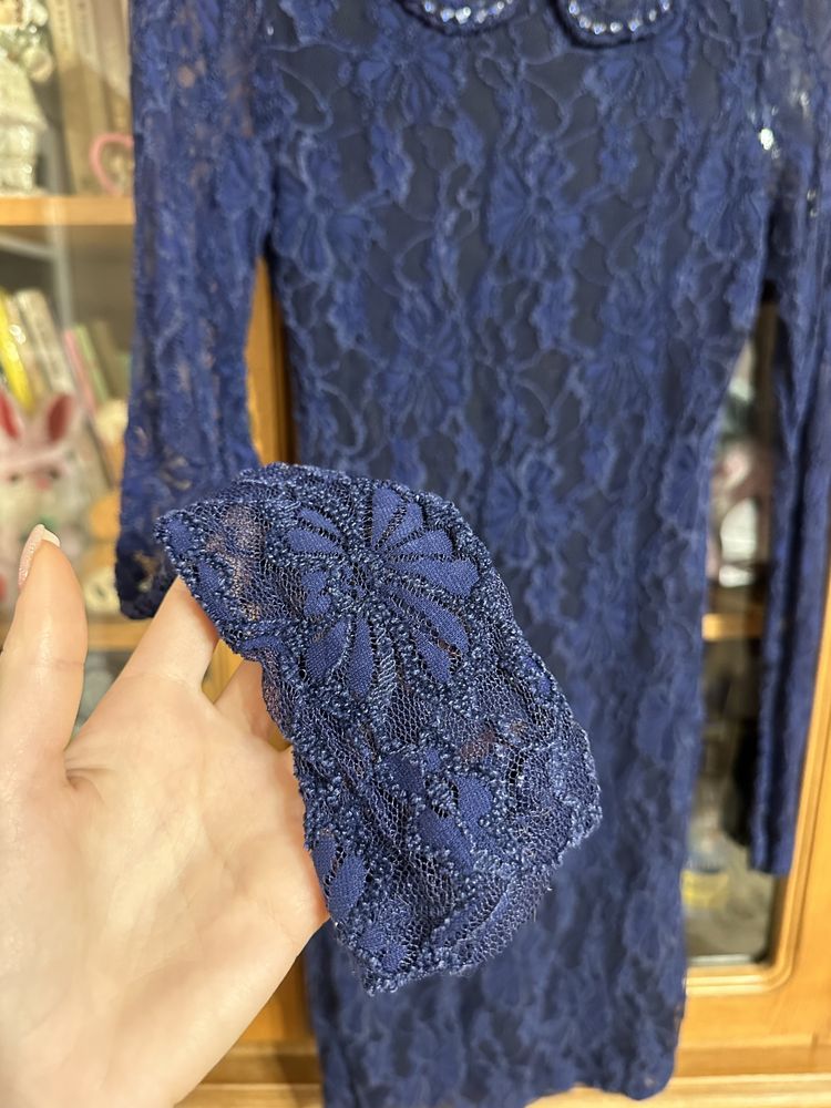 Сукня коктейльна синя