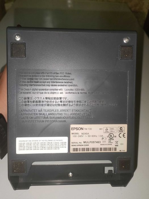 Impressora Epson TM T20 + 8 rolos térmicos