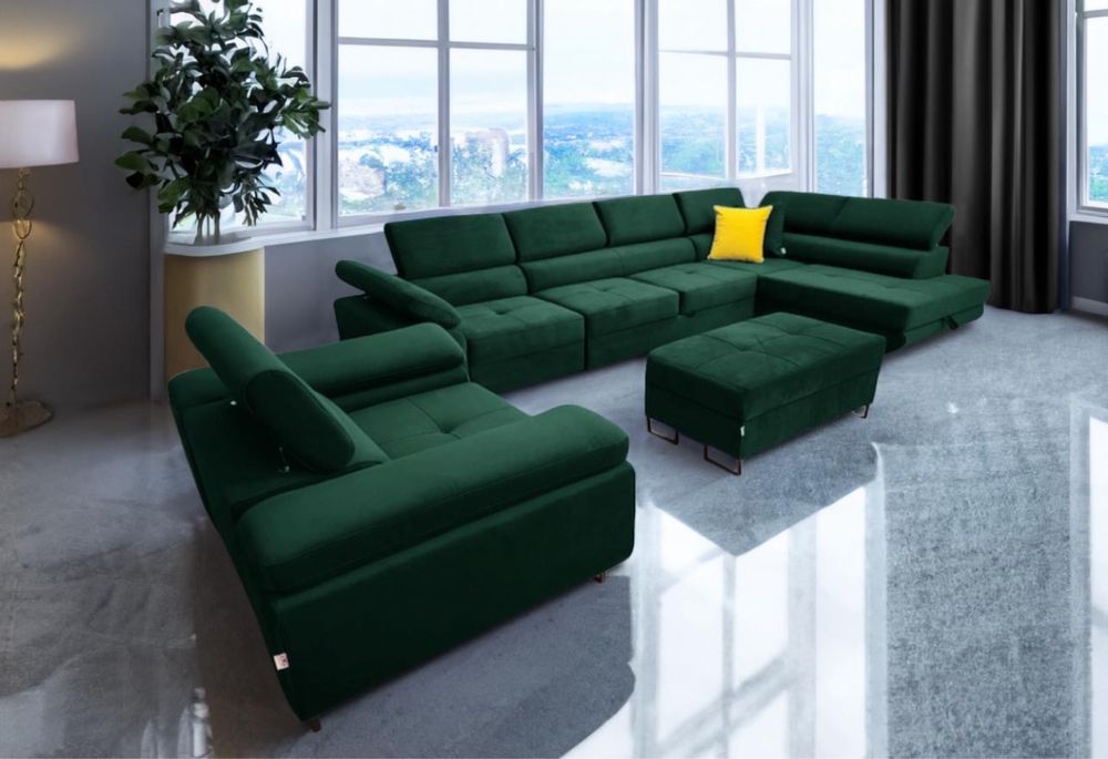 Naroznik Marko Funkcja spania Wybor tkaniny Fotel Pufa