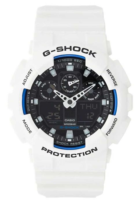 Zegarek męski Casio G-Shock GA-100B-7AER biały