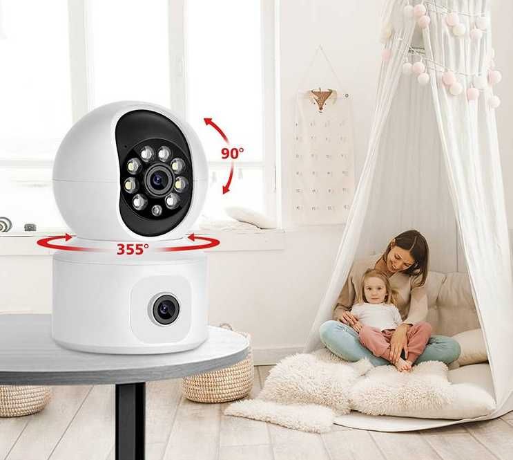 NIANIA KAMERA IP OBROTOWA 2 obiektywy WIFI 6MP podgląd na telefonie ‼️