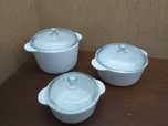 Conjunto de 3 caçarolas em Vitroflam