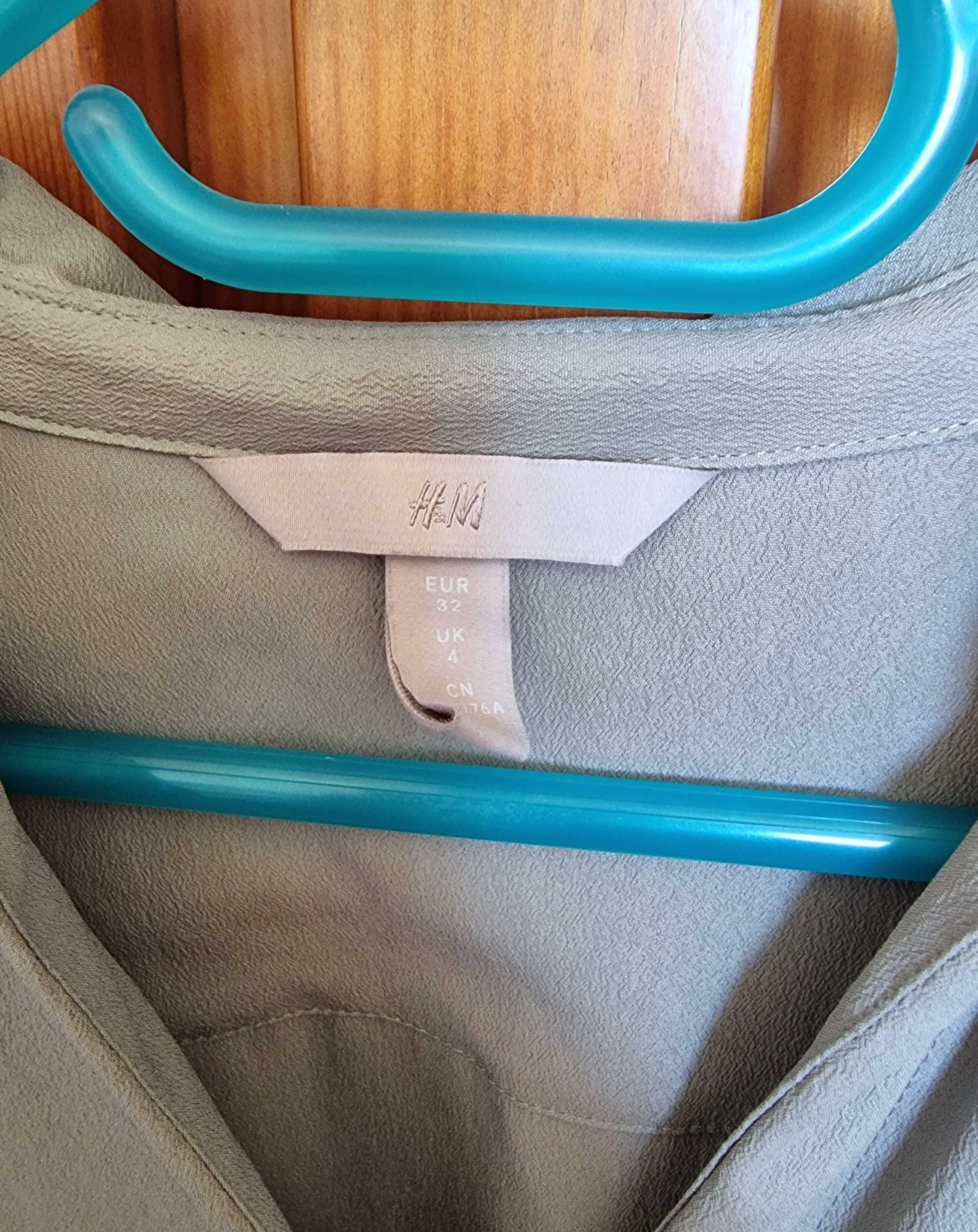 Camisa verde/ azul/ acinzentada H&M, tamanho 32 - nunca usada
