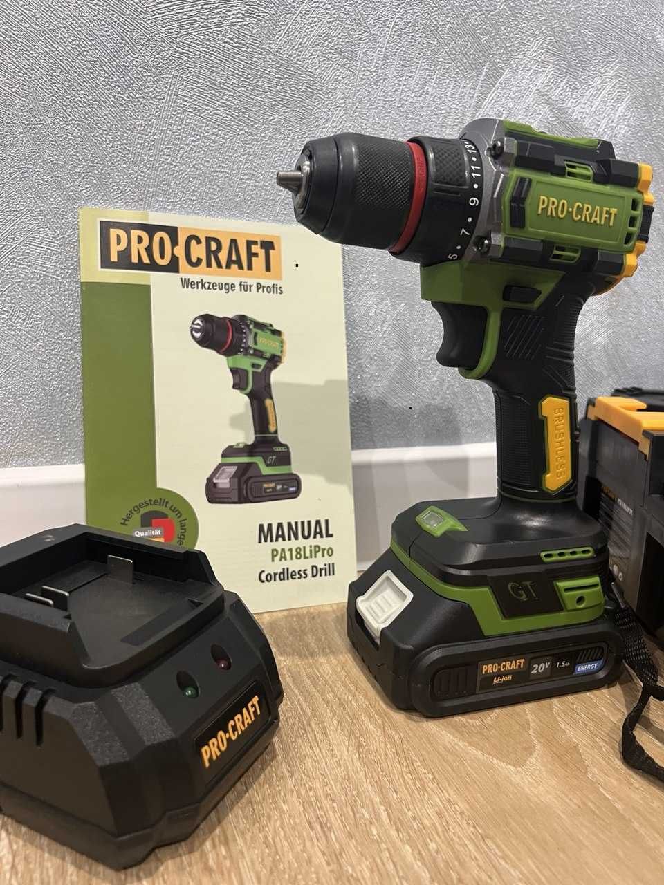 ProCraft PA-18 LiPro безщеточный безщітковий шуруповерт акумуляторний