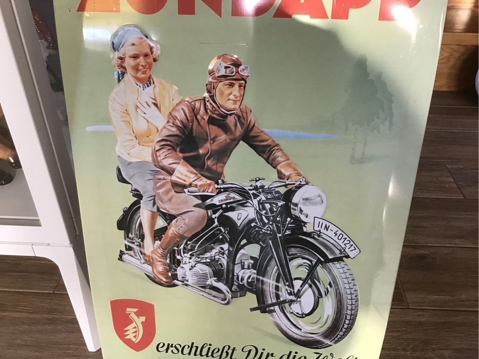 Szyld reklamowy motocykli Zundap
