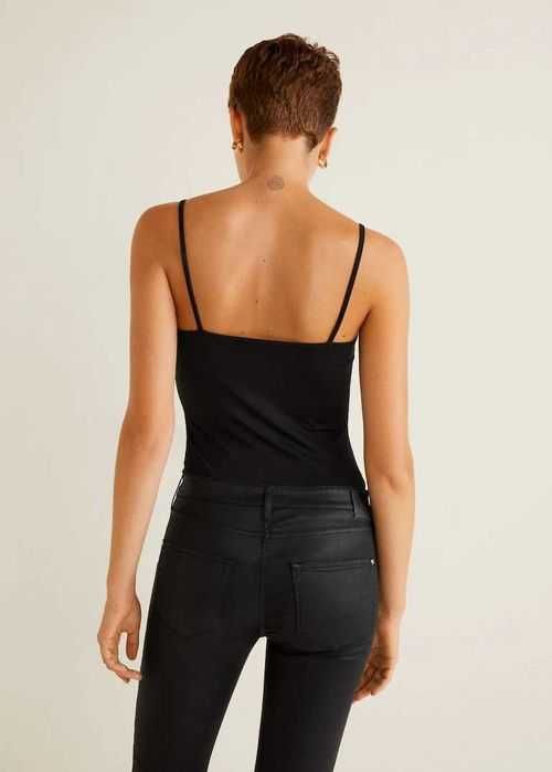 MANGO Nowe woskowane spodnie skinny bawełna 42, z metką