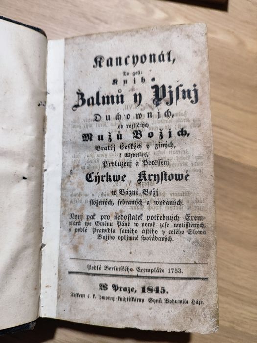 Brewiarz, Kancjonał Braci Czeskich 1845