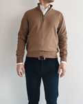 Beżowy sweter troyer marki Bytom r. M