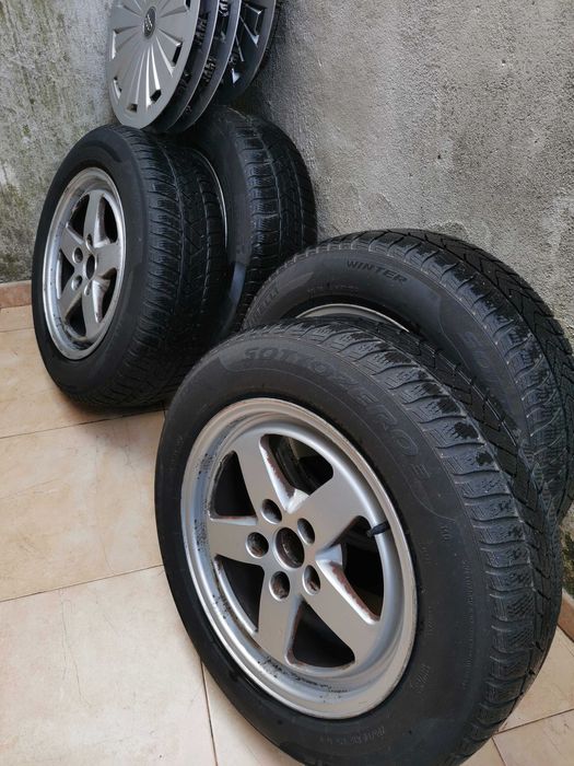 4 Jantes 16" originais Audi furação 5x112 + 4 pneus + 4 tampas