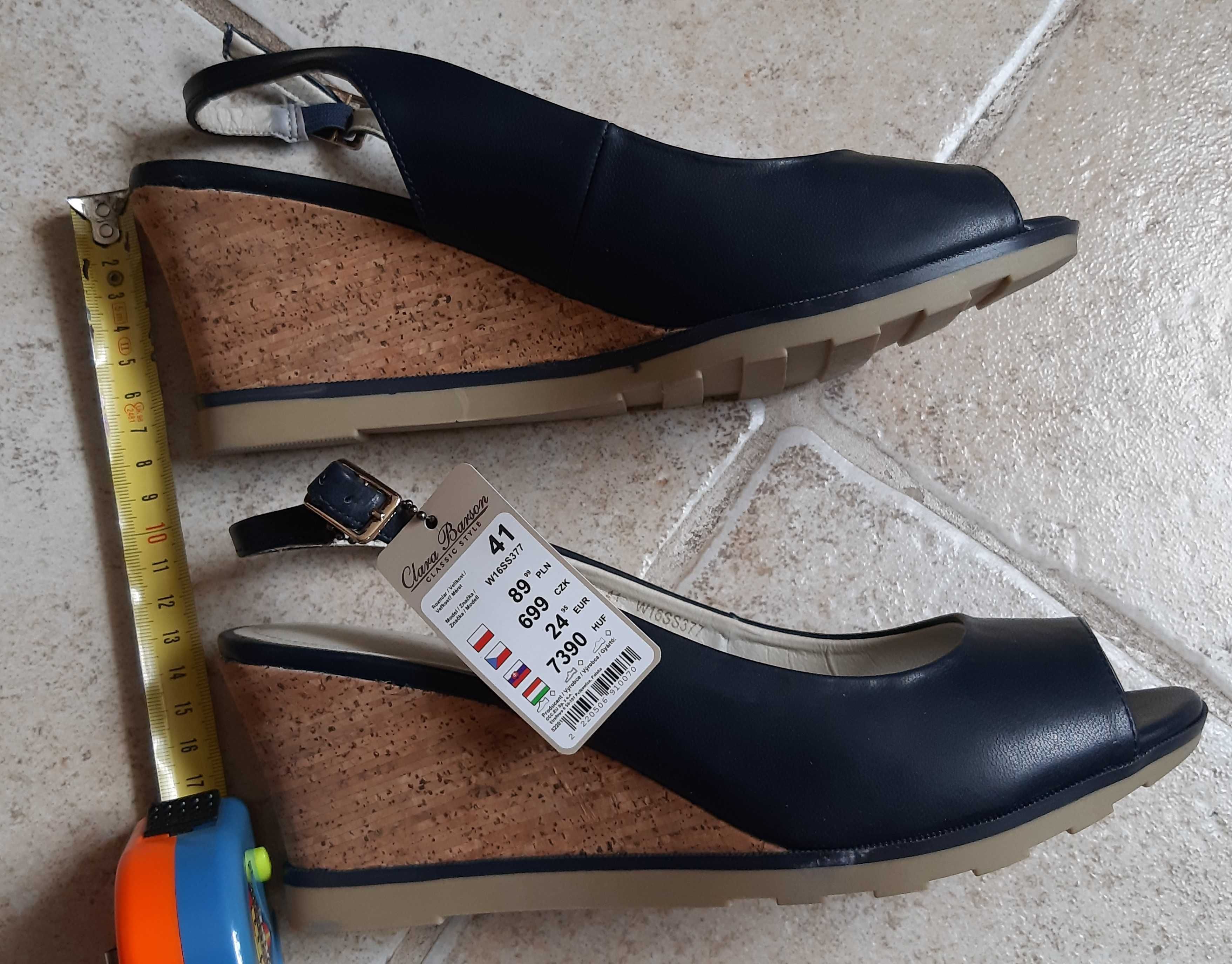 Nowe sandały damskie Clara Barson rozmiar 41 (25,4 cm)