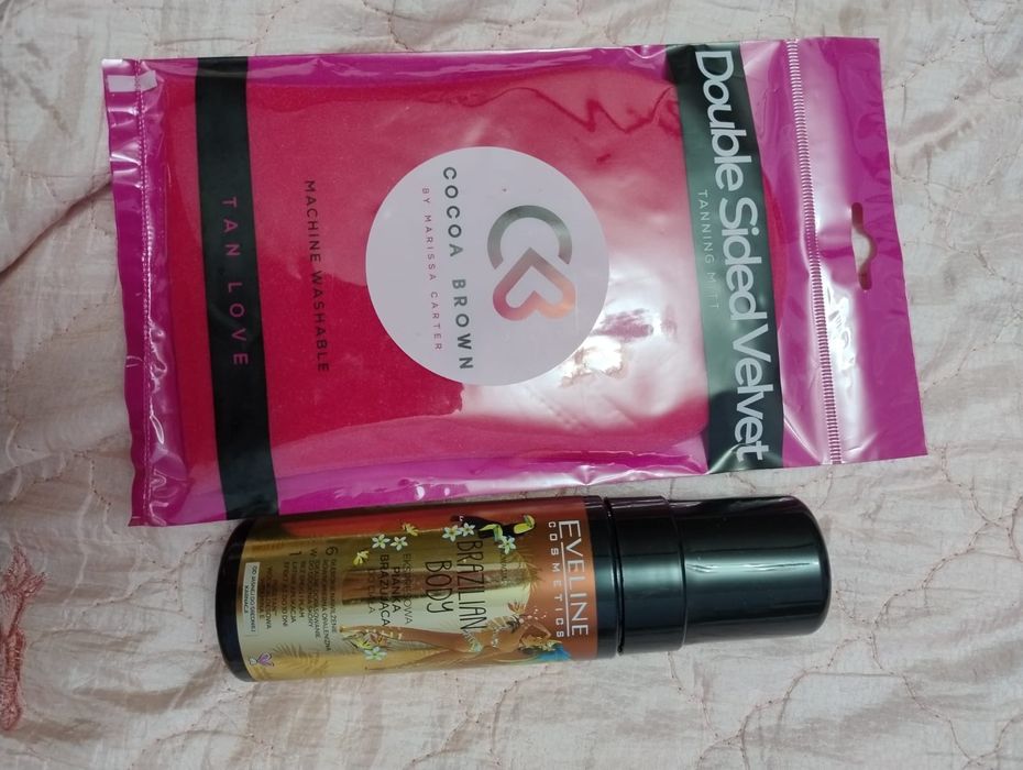 Zestaw do opalania rękawica i pianka brązująca Eveline