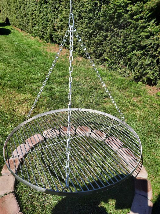 Grill okrągły wiszący nad ognisko obrotowy żuraw nie trójnóg