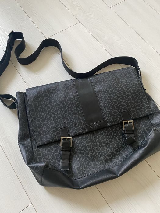Сумка мессенджер calvin klein monogram logo drill legit
