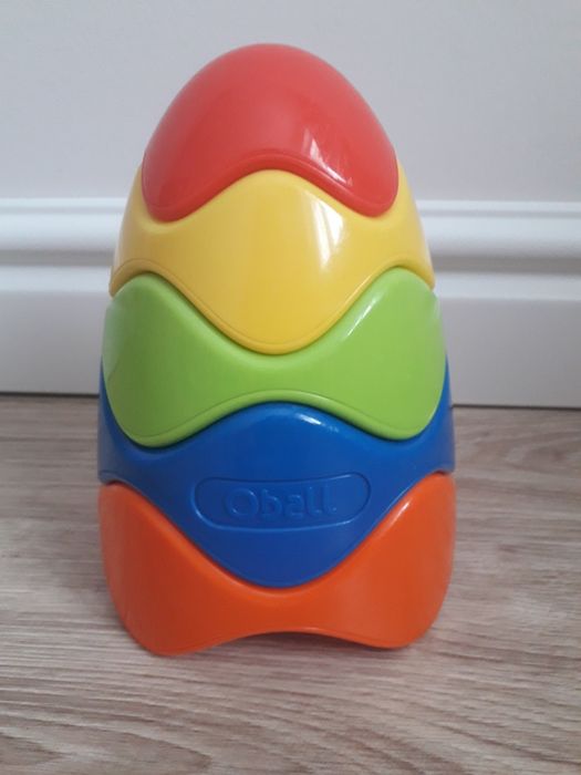 Каталка, толкатель погремушка пирамидка oball