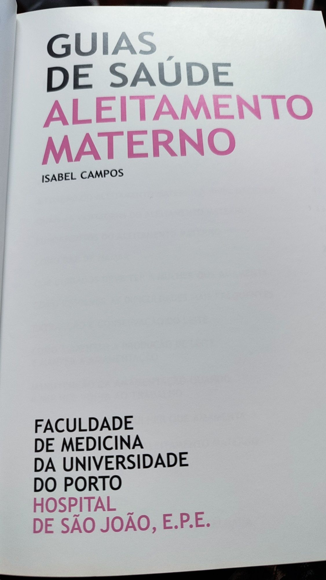 Livro Guias de Saúde "Aleitamento Materno" e  "Diagnóstico pré-natal".