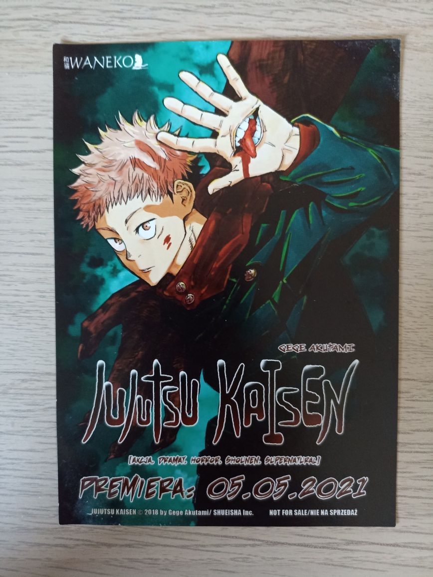 ulotka Jujutsu Kaisen anime manga otaku