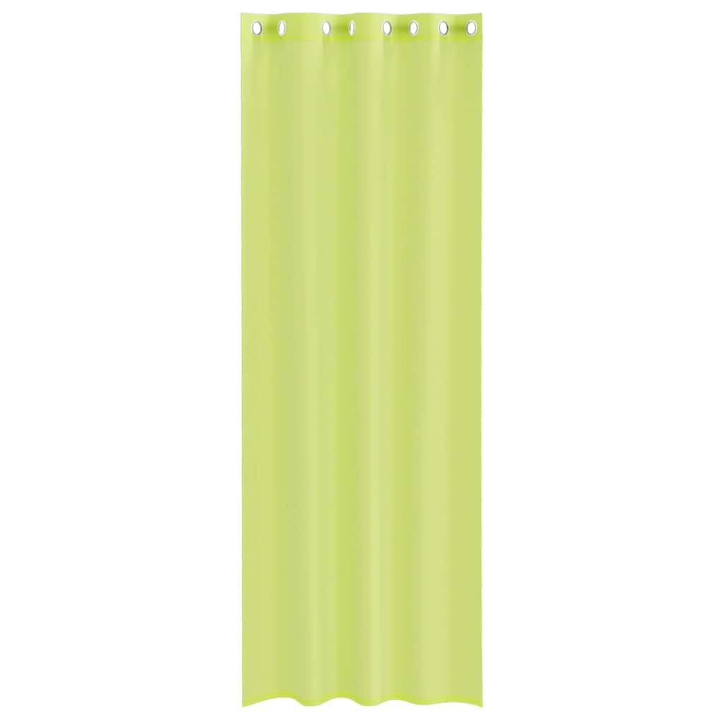 Vidaxl Zasłony Woalowe Z Przelotkami 2 Szt. Jabłko Zielone 140X260 Cm