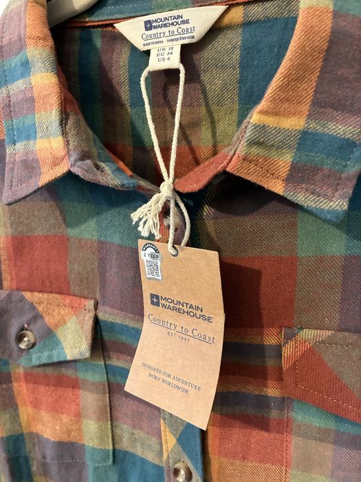 Nowa koszula flanelowa damska Mountain Warehouse „Willow Brushed” UK